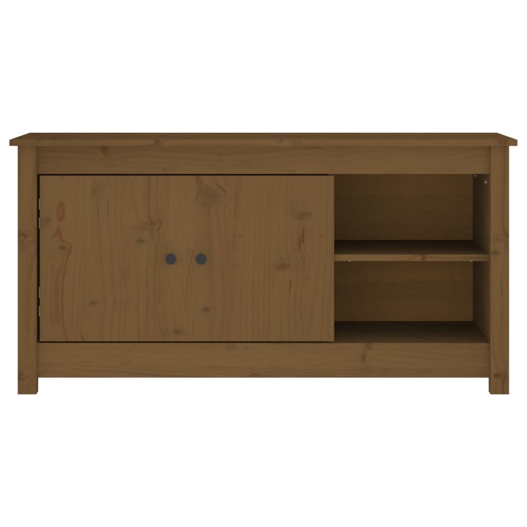 VidaXL Tv-meubel 103x36,5x52 cm massief grenenhout honingbruin