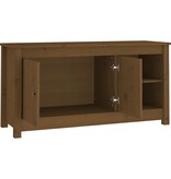 VidaXL Tv-meubel 103x36,5x52 cm massief grenenhout honingbruin