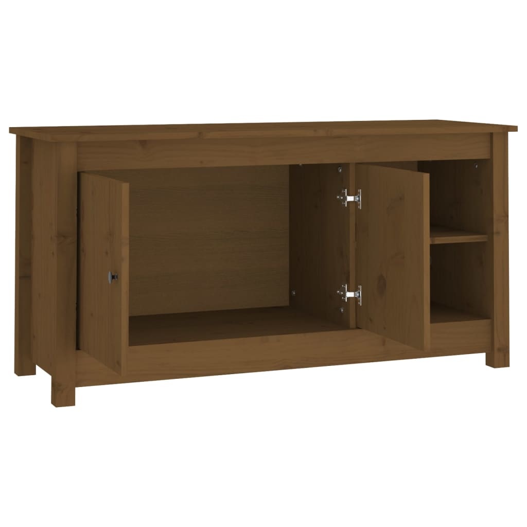 VidaXL Tv-meubel 103x36,5x52 cm massief grenenhout honingbruin