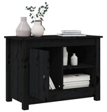 VidaXL Tv-meubel 70x36,5x52 cm massief grenenhout zwart