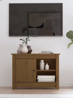 VidaXL Tv-meubel 70x36,5x52 cm massief grenenhout honingbruin