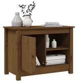VidaXL Tv-meubel 70x36,5x52 cm massief grenenhout honingbruin
