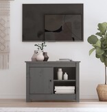 VidaXL Tv-meubel 70x36,5x52 cm massief grenenhout grijs