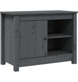 VidaXL Tv-meubel 70x36,5x52 cm massief grenenhout grijs