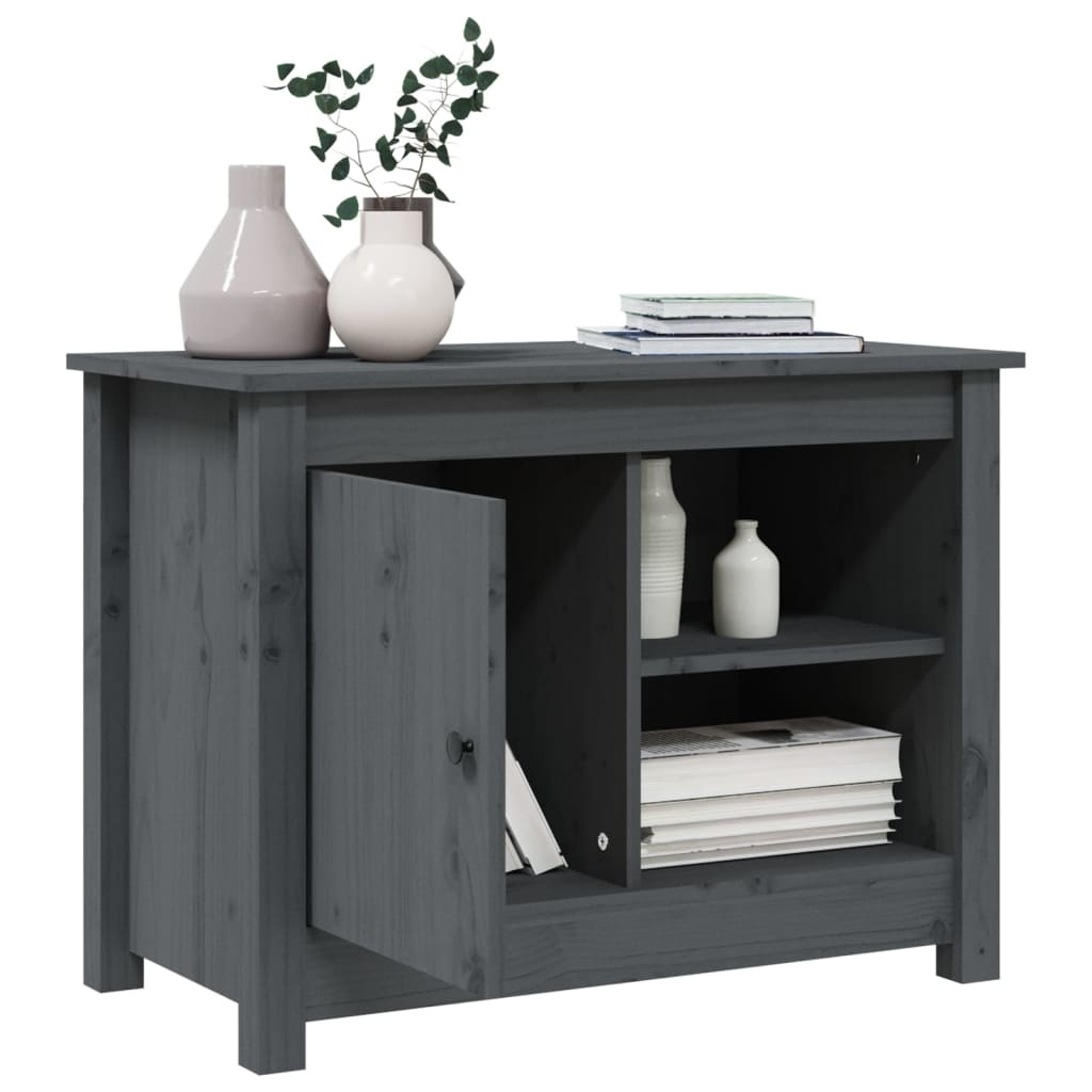 VidaXL Tv-meubel 70x36,5x52 cm massief grenenhout grijs