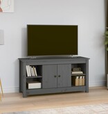 VidaXL Tv-meubel 103x36,5x52 cm massief grenenhout grijs