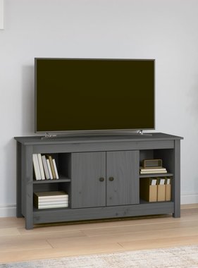VidaXL Tv-meubel 103x36,5x52 cm massief grenenhout grijs