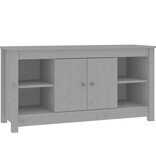 VidaXL Tv-meubel 103x36,5x52 cm massief grenenhout grijs