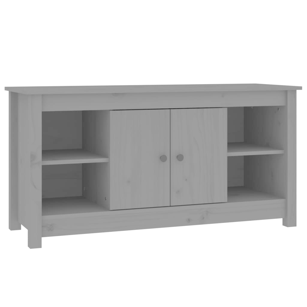 VidaXL Tv-meubel 103x36,5x52 cm massief grenenhout grijs