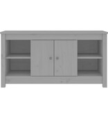 VidaXL Tv-meubel 103x36,5x52 cm massief grenenhout grijs