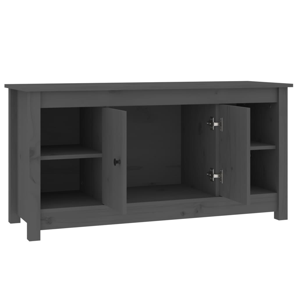 VidaXL Tv-meubel 103x36,5x52 cm massief grenenhout grijs