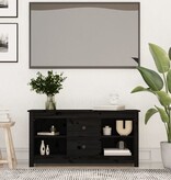 VidaXL Tv-meubel 103x36,5x52 cm massief grenenhout zwart