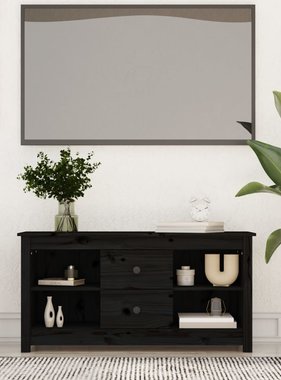 VidaXL Tv-meubel 103x36,5x52 cm massief grenenhout zwart