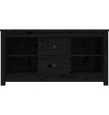 VidaXL Tv-meubel 103x36,5x52 cm massief grenenhout zwart