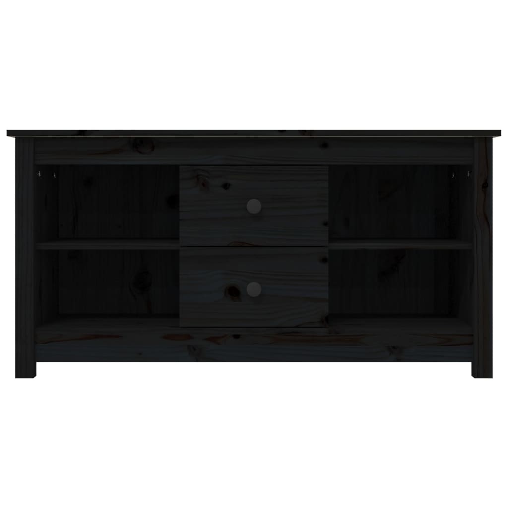 VidaXL Tv-meubel 103x36,5x52 cm massief grenenhout zwart