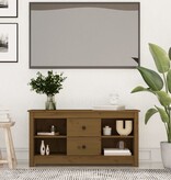 VidaXL Tv-meubel 103x36,5x52 cm massief grenenhout honingbruin