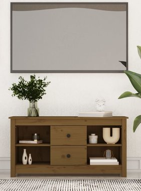 VidaXL Tv-meubel 103x36,5x52 cm massief grenenhout honingbruin