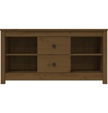 VidaXL Tv-meubel 103x36,5x52 cm massief grenenhout honingbruin