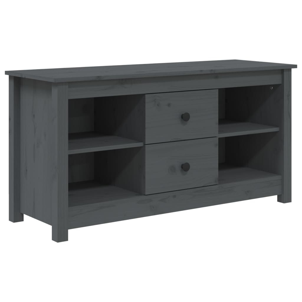 VidaXL Tv-meubel 103x36,5x52 cm massief grenenhout grijs