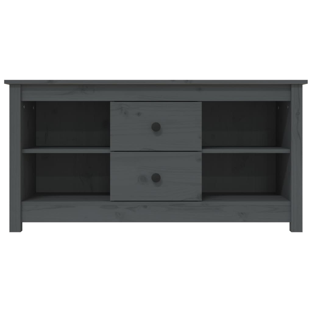 VidaXL Tv-meubel 103x36,5x52 cm massief grenenhout grijs