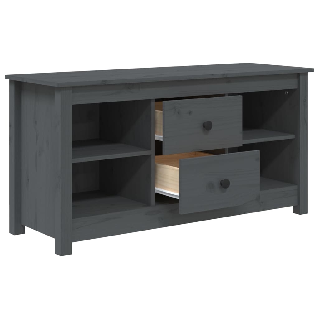 VidaXL Tv-meubel 103x36,5x52 cm massief grenenhout grijs