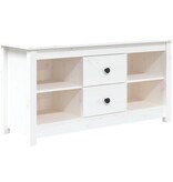 VidaXL Tv-meubel 103x36,5x52 cm massief grenenhout wit