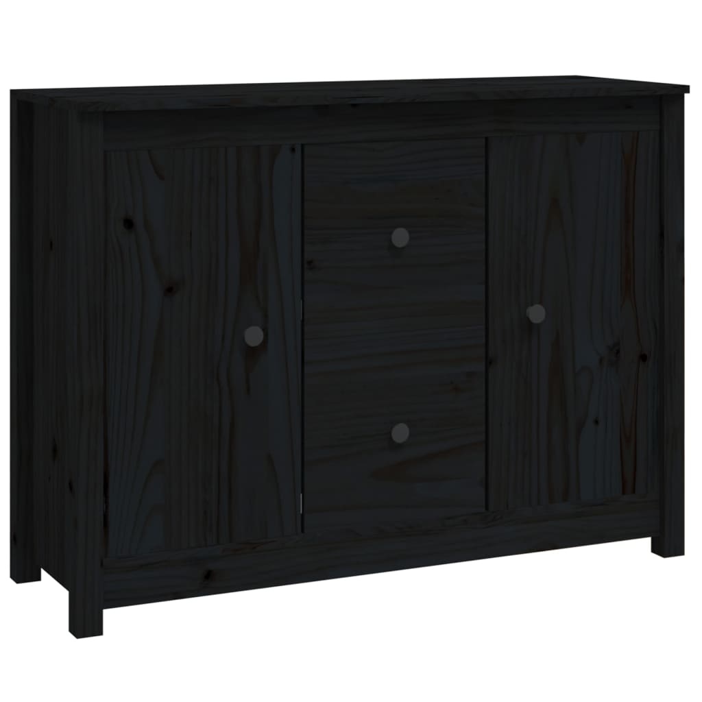 VidaXL Dressoir 100x35x74 cm massief grenenhout zwart