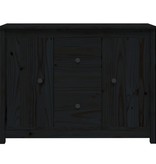 VidaXL Dressoir 100x35x74 cm massief grenenhout zwart