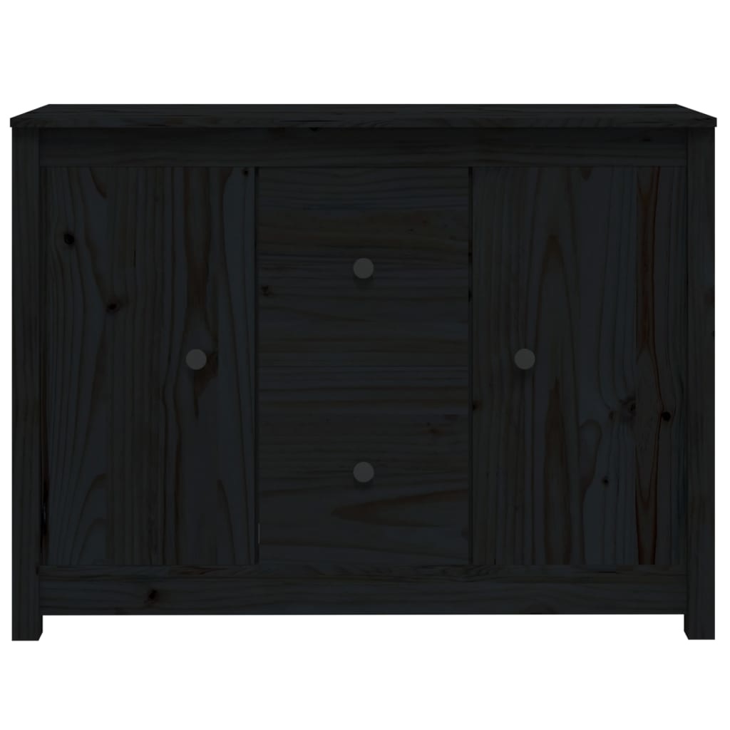 VidaXL Dressoir 100x35x74 cm massief grenenhout zwart