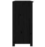 VidaXL Dressoir 100x35x74 cm massief grenenhout zwart