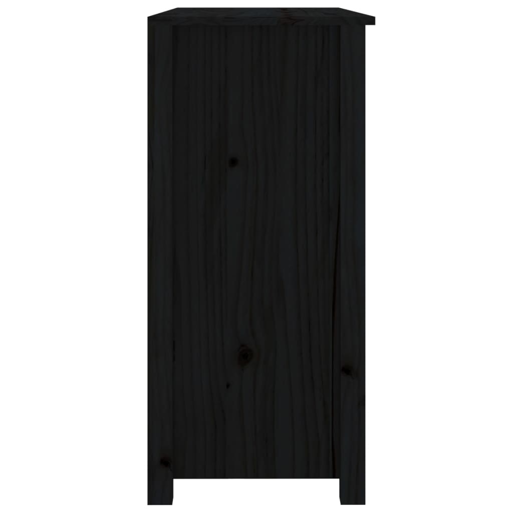 VidaXL Dressoir 100x35x74 cm massief grenenhout zwart