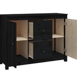 VidaXL Dressoir 100x35x74 cm massief grenenhout zwart