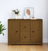 VidaXL Dressoir 100x35x74 cm massief grenenhout honingbruin