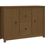 VidaXL Dressoir 100x35x74 cm massief grenenhout honingbruin