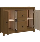 VidaXL Dressoir 100x35x74 cm massief grenenhout honingbruin