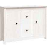 VidaXL Dressoir 100x35x74 cm massief grenenhout wit