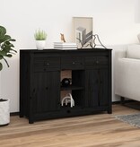 VidaXL Dressoir 100x35x74,5 cm massief grenenhout zwart