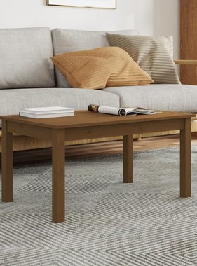 VidaXL Salontafel 80x50x40 cm massief grenenhout honingbruin