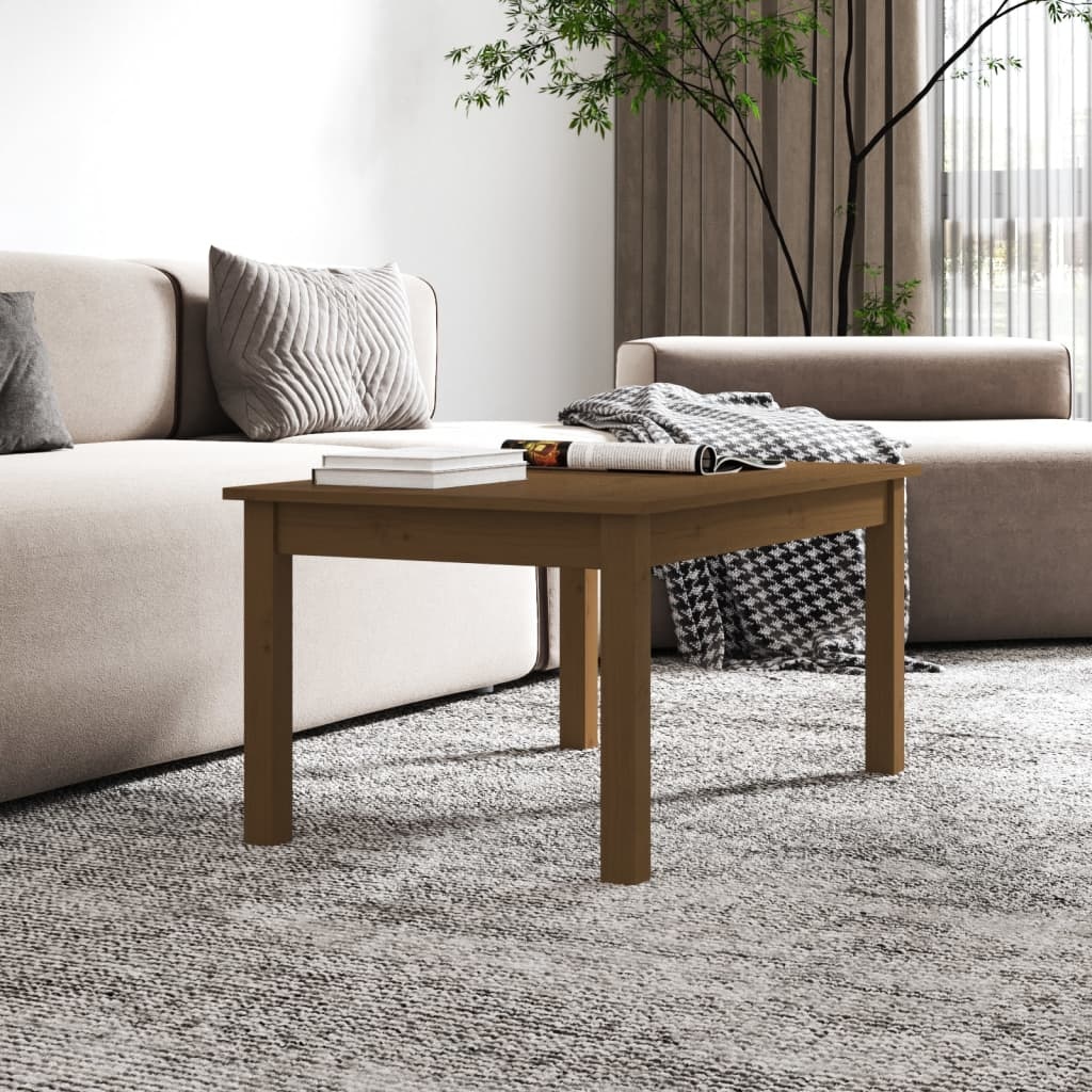 VidaXL Salontafel 80x50x40 cm massief grenenhout honingbruin