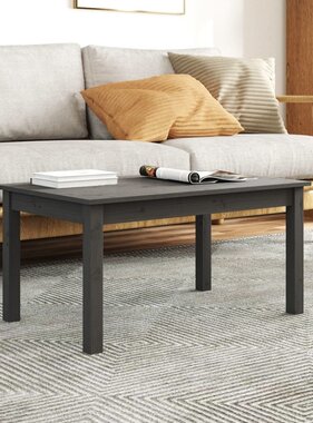 VidaXL Salontafel 80x50x40 cm massief grenenhout grijs