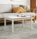 VidaXL Salontafel 80x50x40 cm massief grenenhout wit
