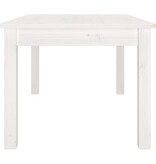 VidaXL Salontafel 80x50x40 cm massief grenenhout wit