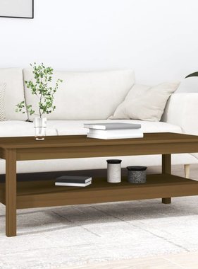 VidaXL Salontafel 110x50x40 cm massief grenenhout honingbruin