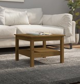 VidaXL Salontafel 55x55x40 cm massief grenenhout honingbruin