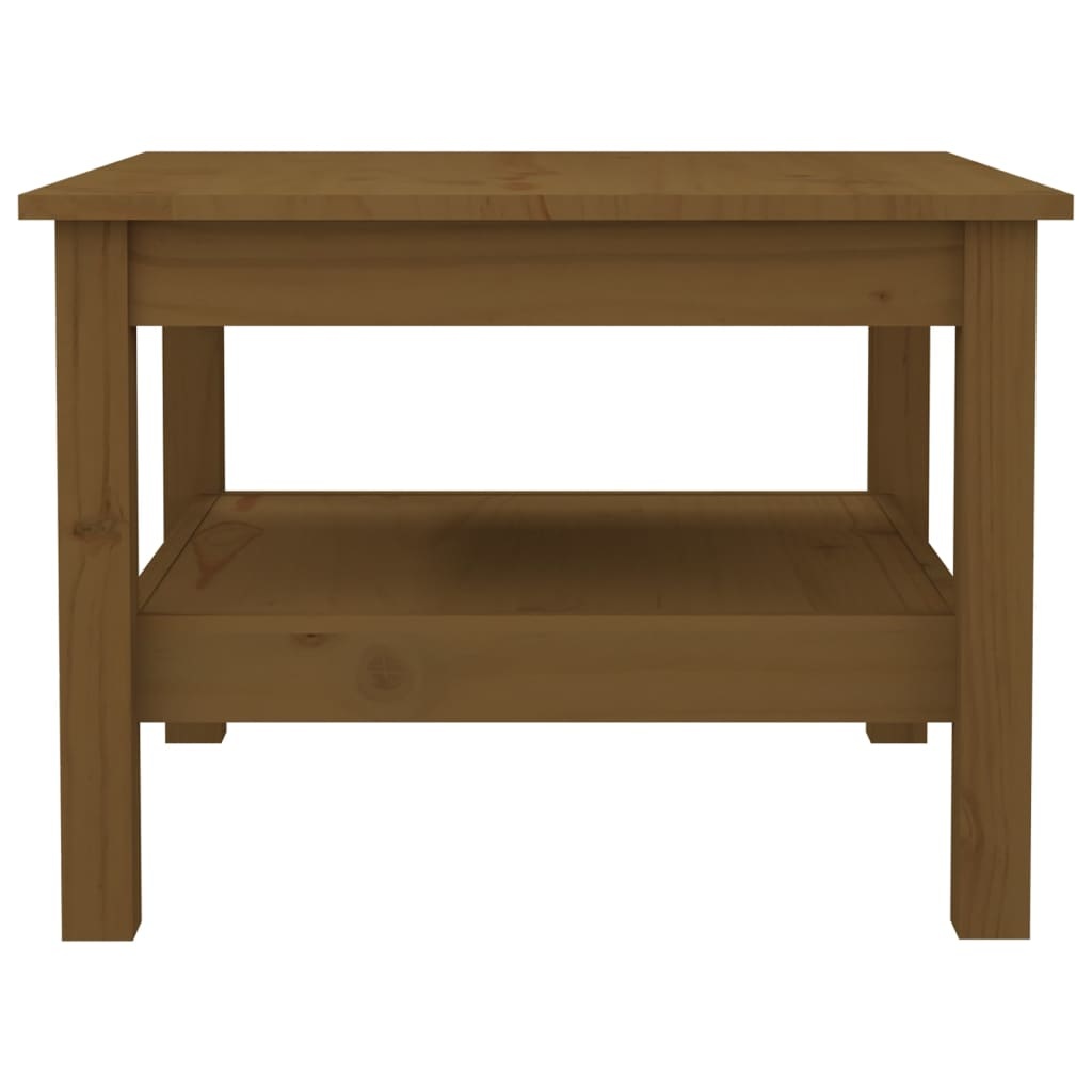 VidaXL Salontafel 55x55x40 cm massief grenenhout honingbruin
