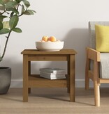 VidaXL Salontafel 45x45x40 cm massief grenenhout honingbruin