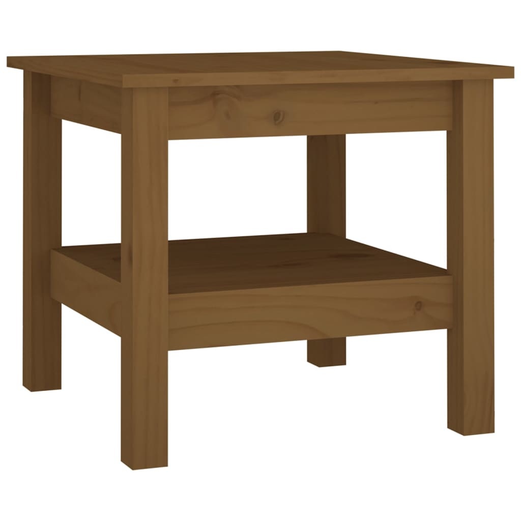 VidaXL Salontafel 45x45x40 cm massief grenenhout honingbruin