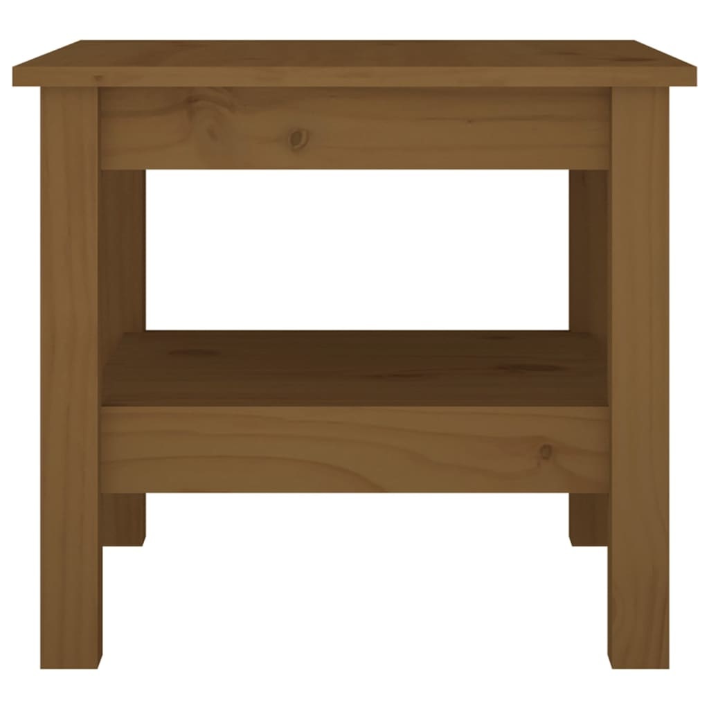 VidaXL Salontafel 45x45x40 cm massief grenenhout honingbruin