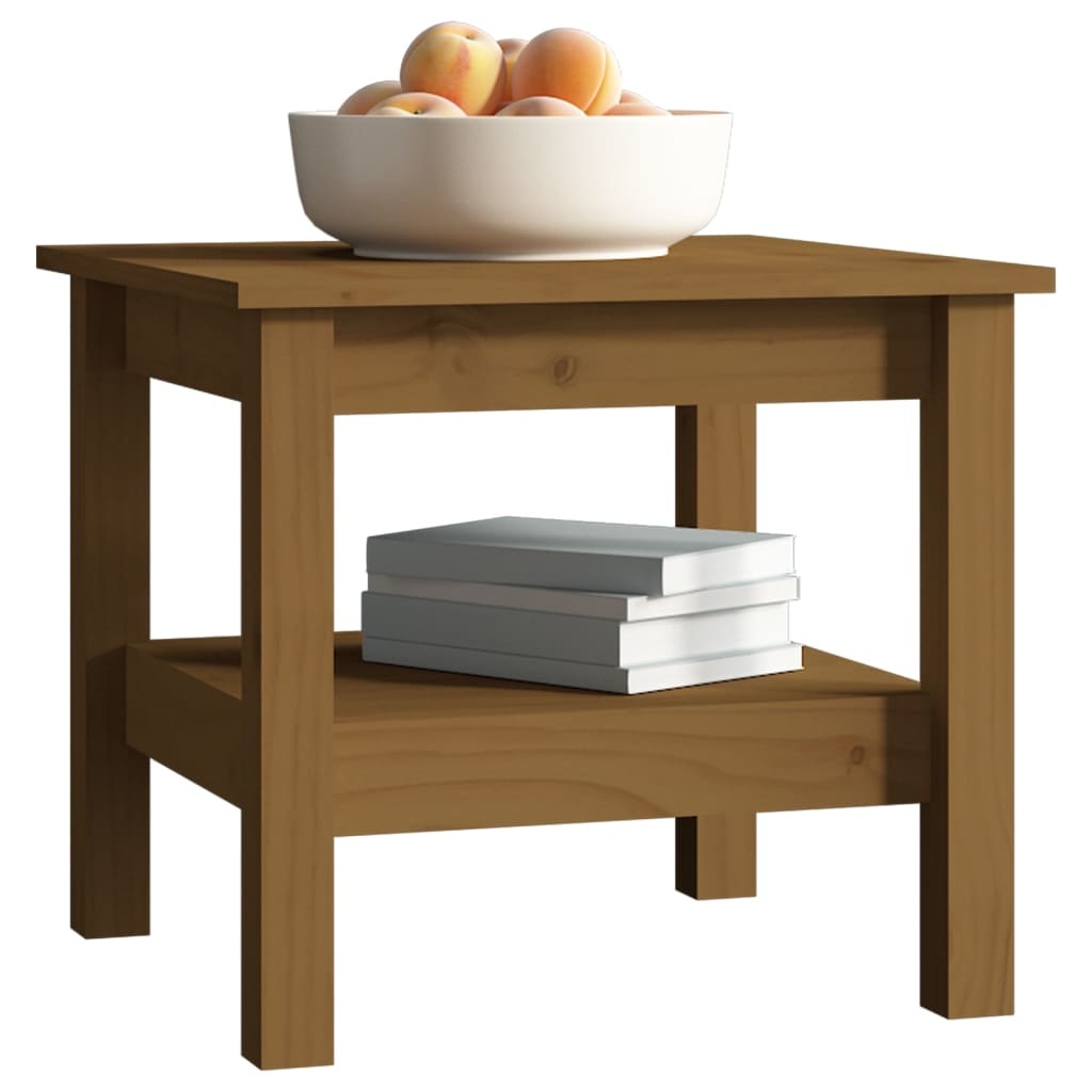 VidaXL Salontafel 45x45x40 cm massief grenenhout honingbruin