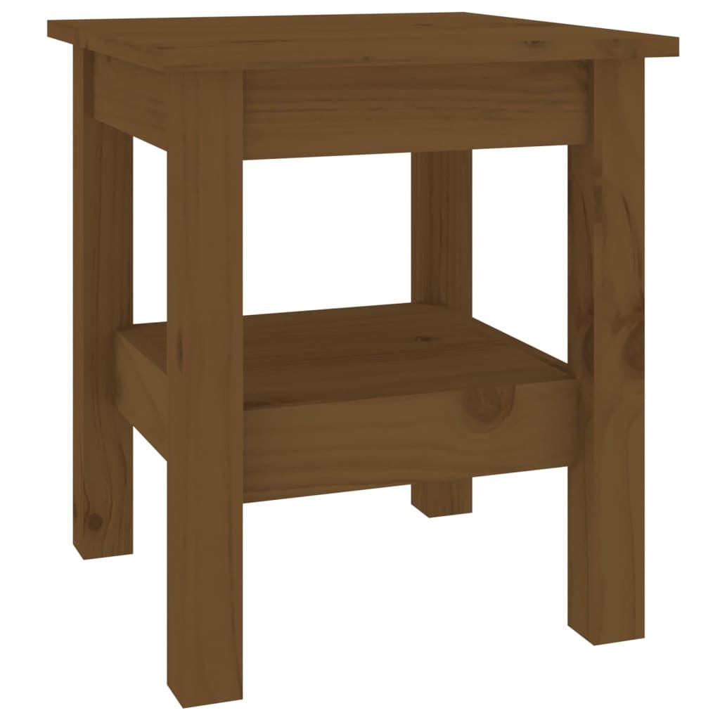 VidaXL Salontafel 35x35x40 cm massief grenenhout honingbruin